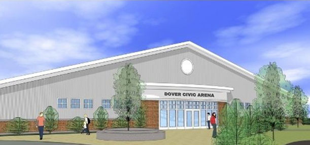 Proposed design of the Dover Civic Arena in Dover, Delaware